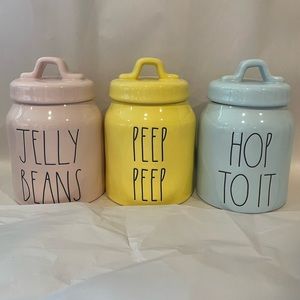 🐰 Rae Dunn EASTER baby sized canister trio💕
